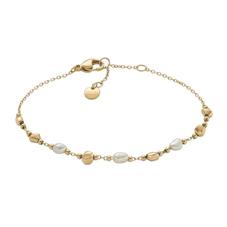 Gold-Plated Bracelet Matched With Real Pearls Agnethe Skj1880710