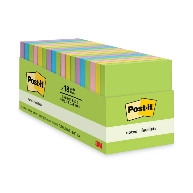 Notes Original Pads, 3 x 3, 100 Sheet Pads, 18 Pads, 1,800 Total Sheets, Jaipur Collection