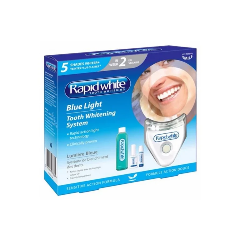 Rapid White Blue Light Blue Teeth Whitening System