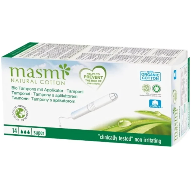 Organic Cotton Swabs + Applicator, Super (14 pieces)