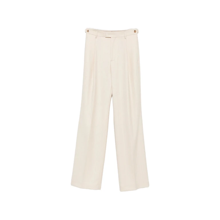 Herringbone Pleated Trousers