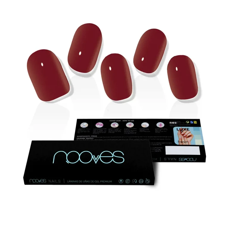 Midnight Rain Premium Gel Nail Sheets Luxe Solid Red 20 U