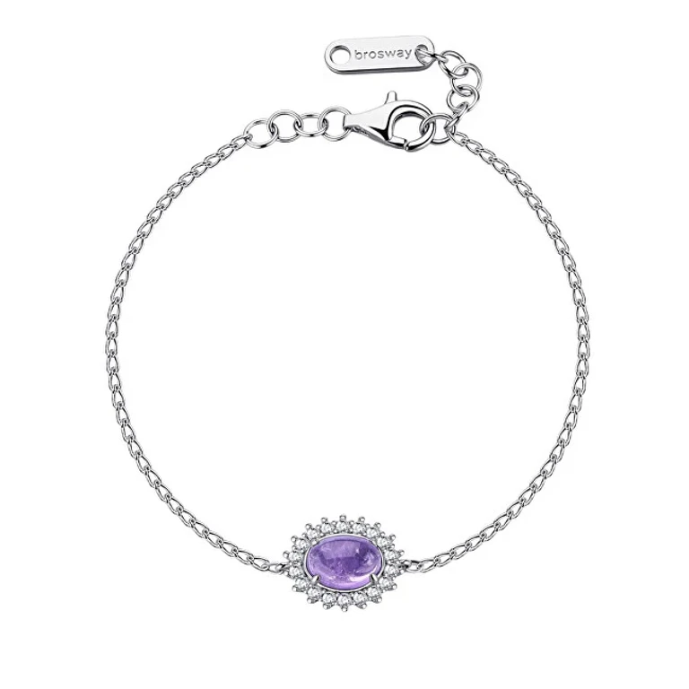 Silver Bracelet With Amethyst And Fancy Magic Purple Zirconia Fmp128