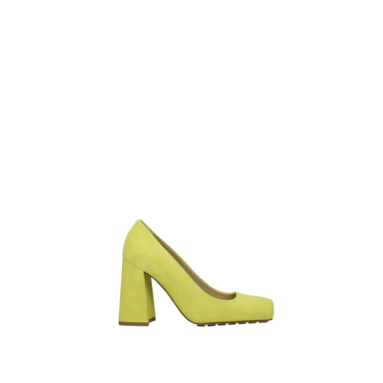 Square-Toe Block-Heel Pumps