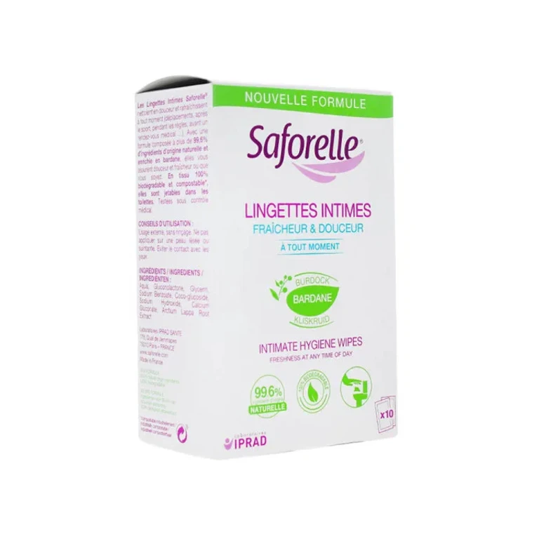 Individual Biodegradable Freshness & Softness Intimate Wipes x10