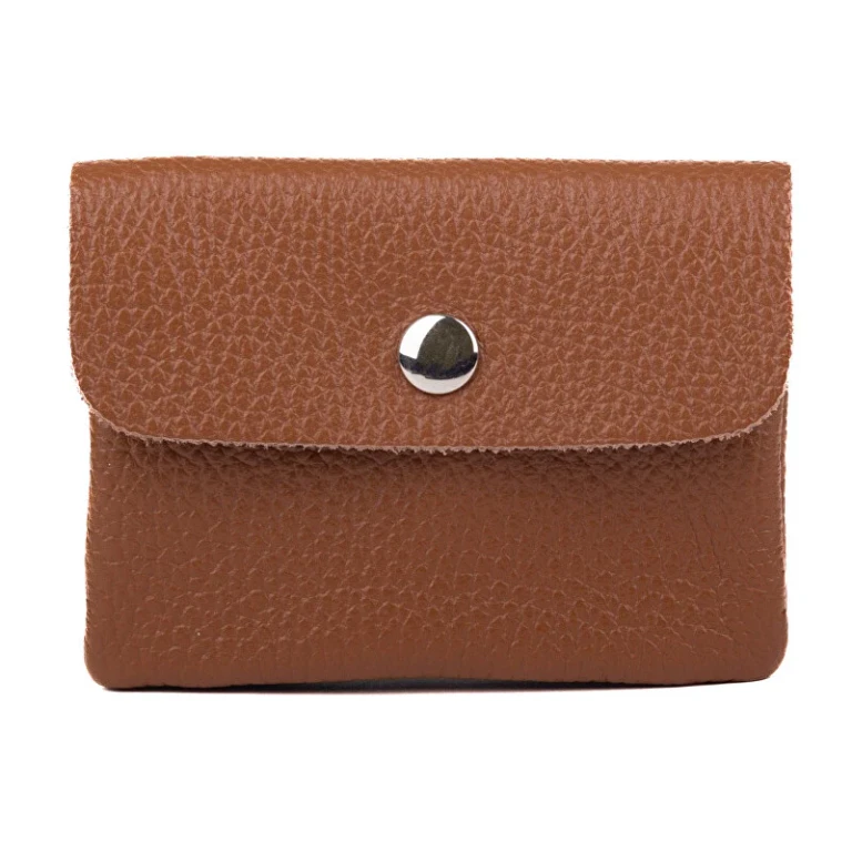 Mini Leather Wallet cognac