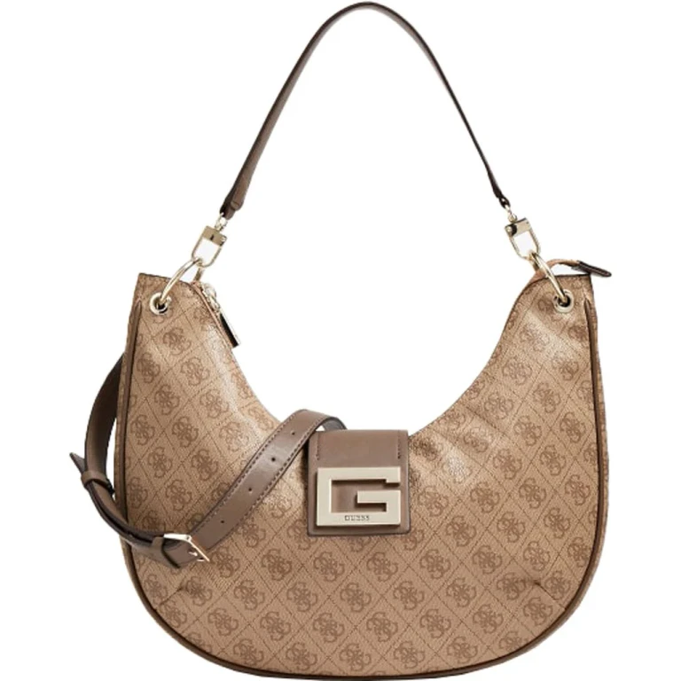 , Brightside, Polyurethane, Fabric Bag, Hobo Latte, Women