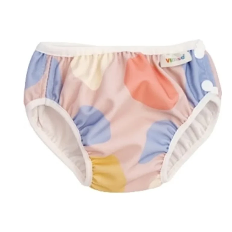 Super Large Swim Diaper-Pants, Pink Shapes