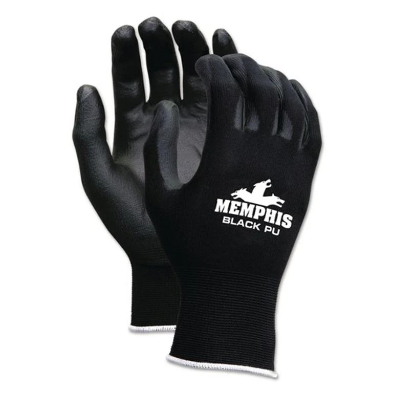 9669XL Economy PU Coated Work Gloves - X-Large, Black (1-Dozen)