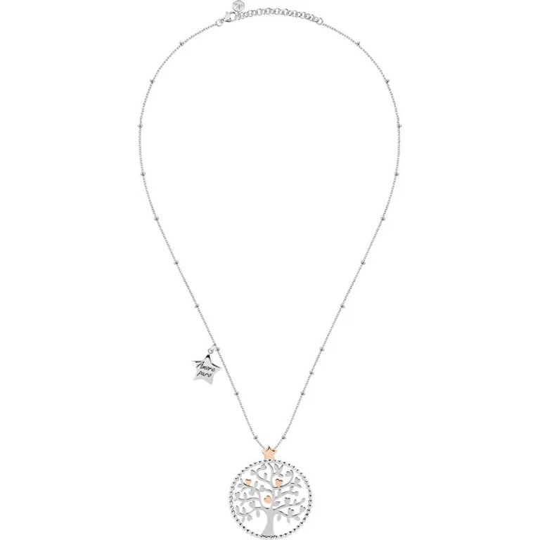 Necklace With Tree In Steel, Charms Of The Tree Of Life Verde Saqe11