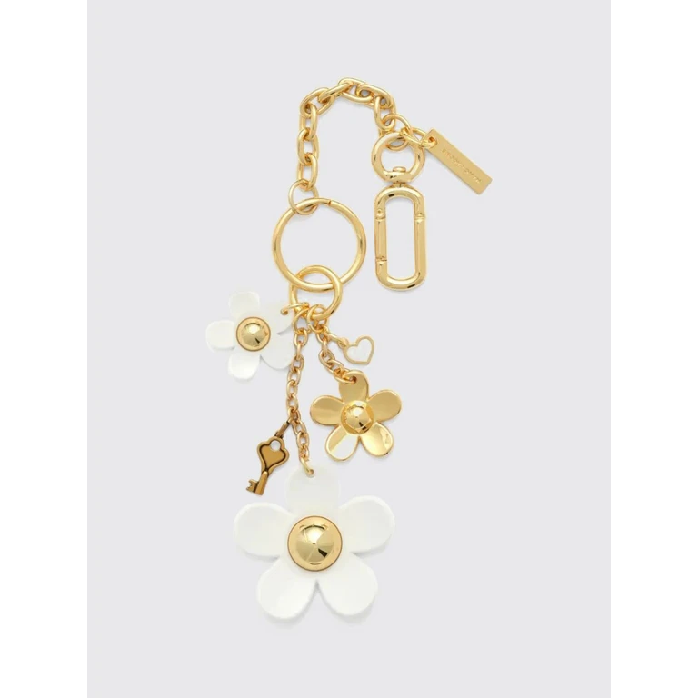 MARC JACOBS Daisy Floral Metal Charm Keychain with Engraved Logo (2P6SCH004S02710)