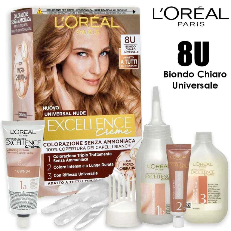 L'oreal excellence creme universal nude ammonia-free n° 8u light blonde