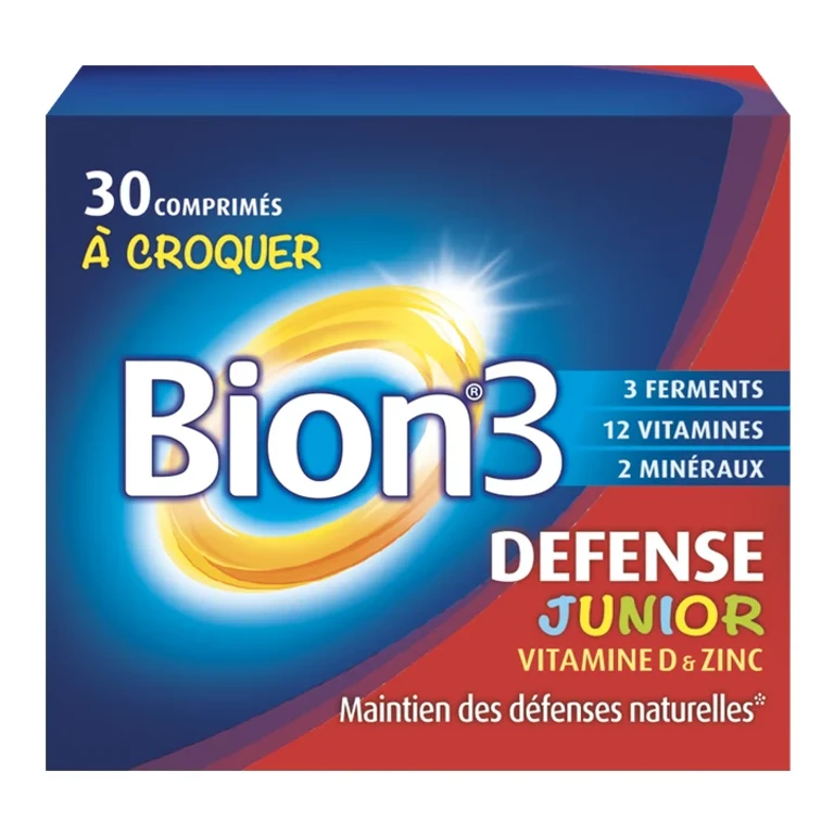 Bion 3 - Junior Defense - Maintenance of Natural Defenses - 30 Chewable Tablets
