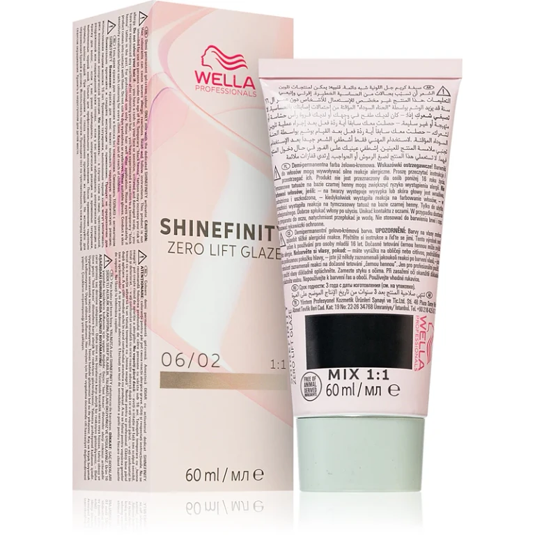 English hair dye Wella Shinefinity Zero Lift Glaze 60ml 06/02 | Dark natural matte blonde