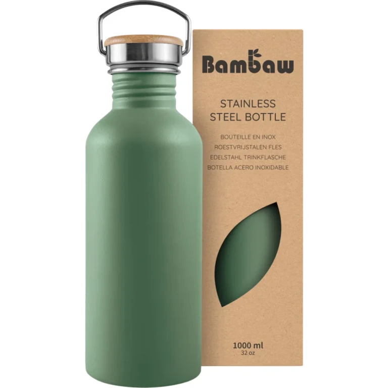 Stainless Steel Water Bottle 1000ml Sage Green