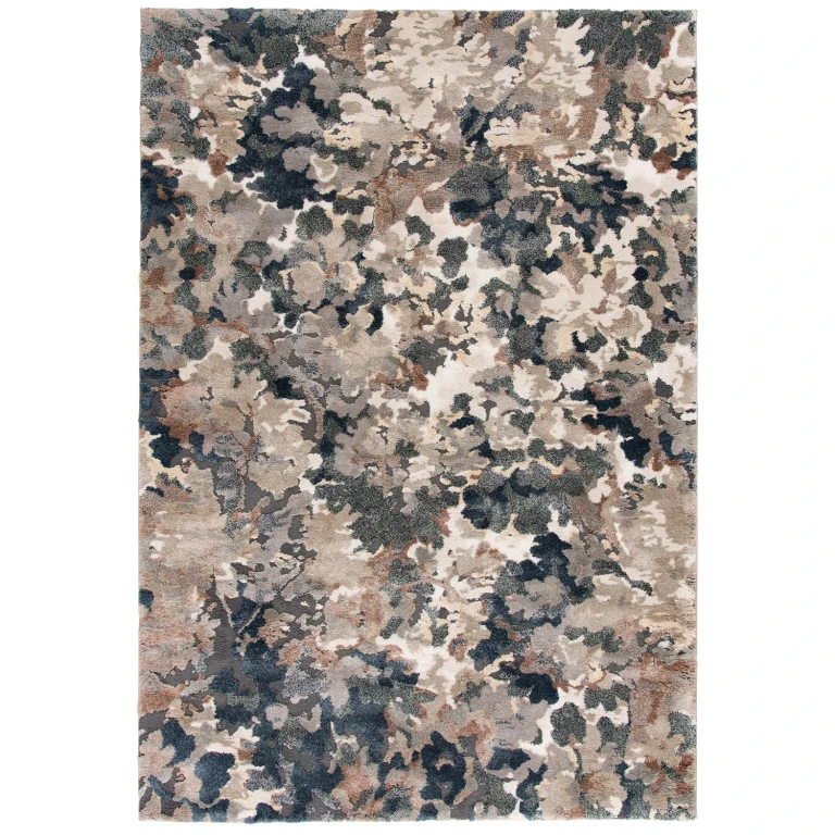 Cozy Plush Area Rug, Assorted Designs and Sizes:- 9'10'x12'10', Sage/Zinc