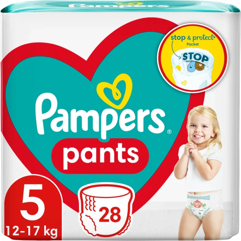 Pants size 5 disposable diapers 12-17 kg 28 pieces