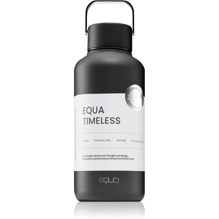 Timeless Small Stainless Steel Water Bottle, Dark Color, 600 ml