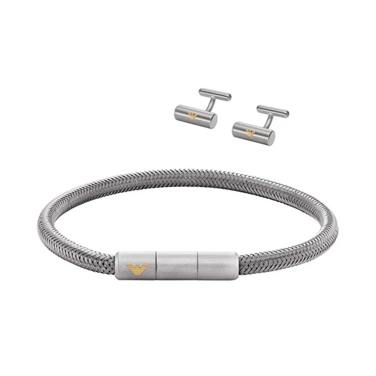 EGS3044SET Luxury Steel Jewelry Set (Bracelet, Cufflinks)