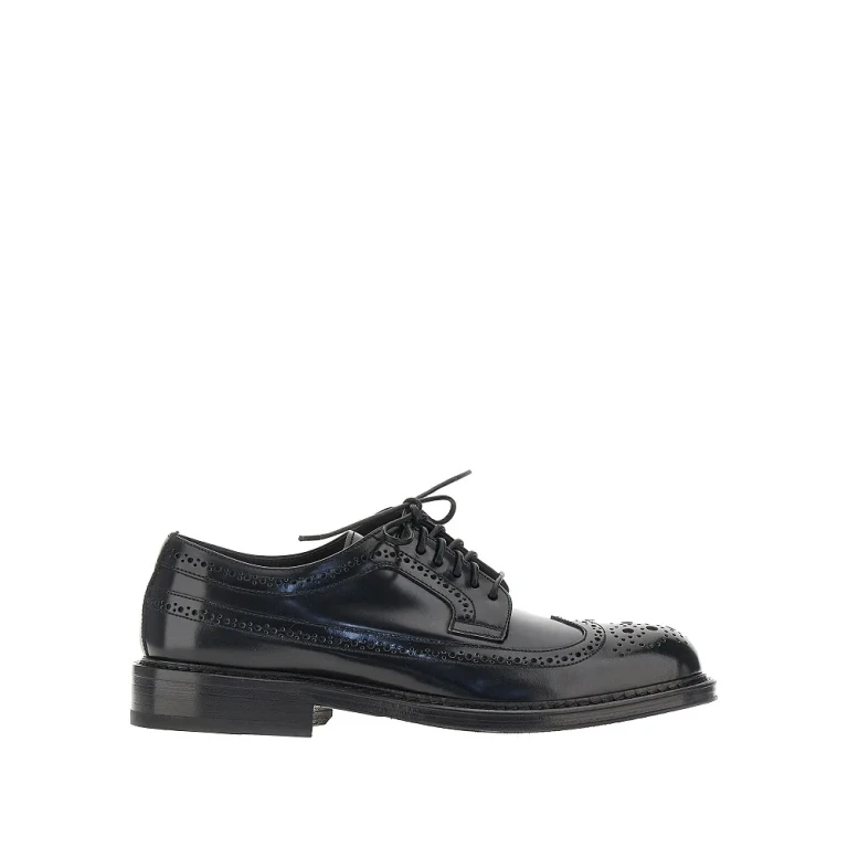 Brushed leather lace-up shoes Man 40