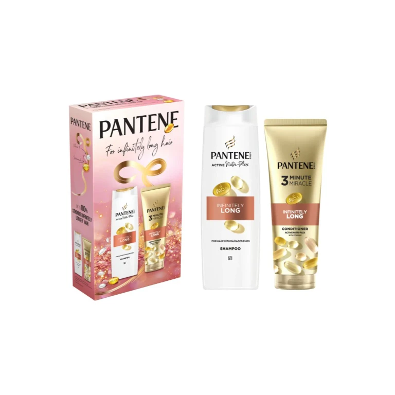 For Infinitely Long Hair Gift Set for Women Nourishing Shampoo for Long Hair 400ml + Regenerating Conditioner for Weak and Damaged Hair 220ml