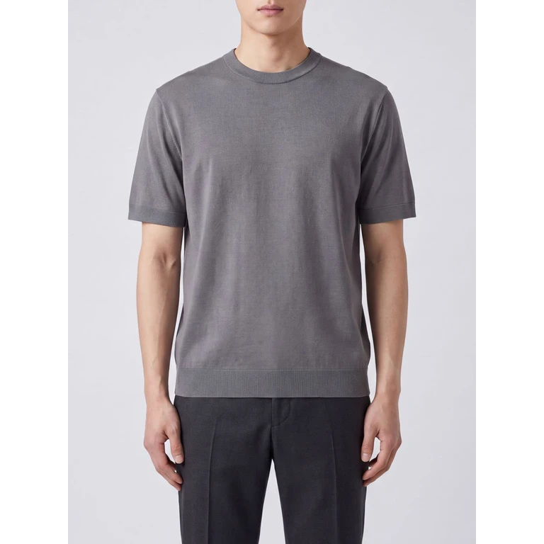 Crew-Neck Short-Sleeved T-Shirt in Cotton (JG000206U520599460)
