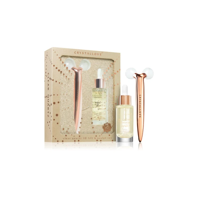 Golden Clear Quartz 3D Lift & Sculpt Skin Rejuvenation Set 1pc