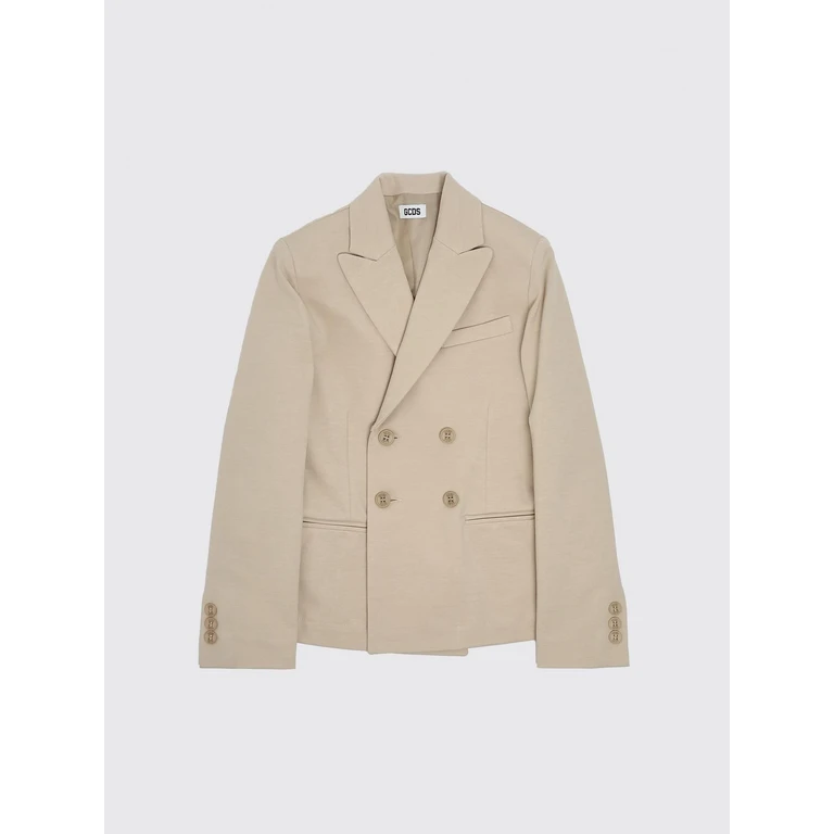 Double Breasted Cotton Blend Blazer (C1BJQA510T328320U)