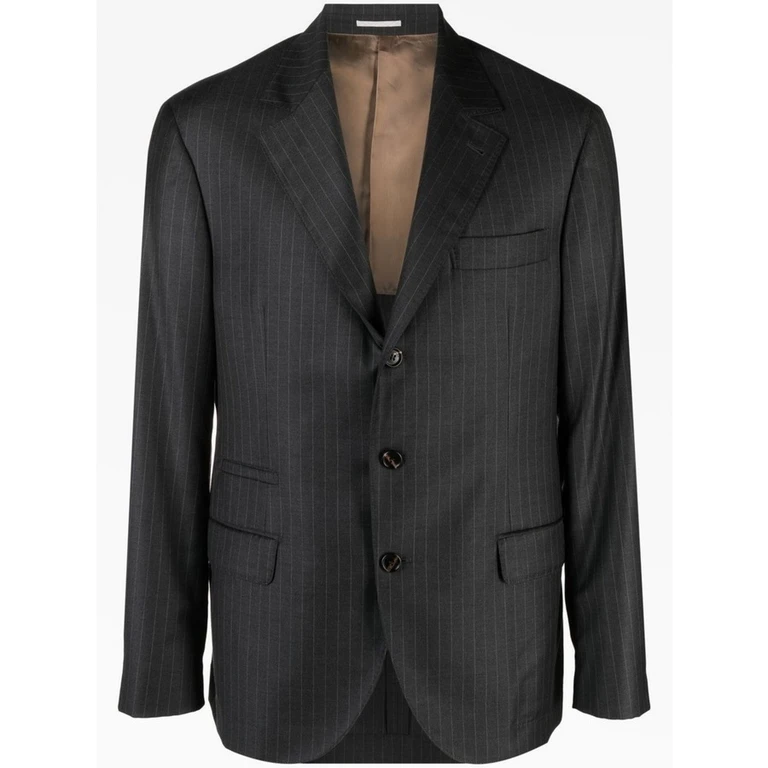 Dark Grey Wool Tailored Jacket