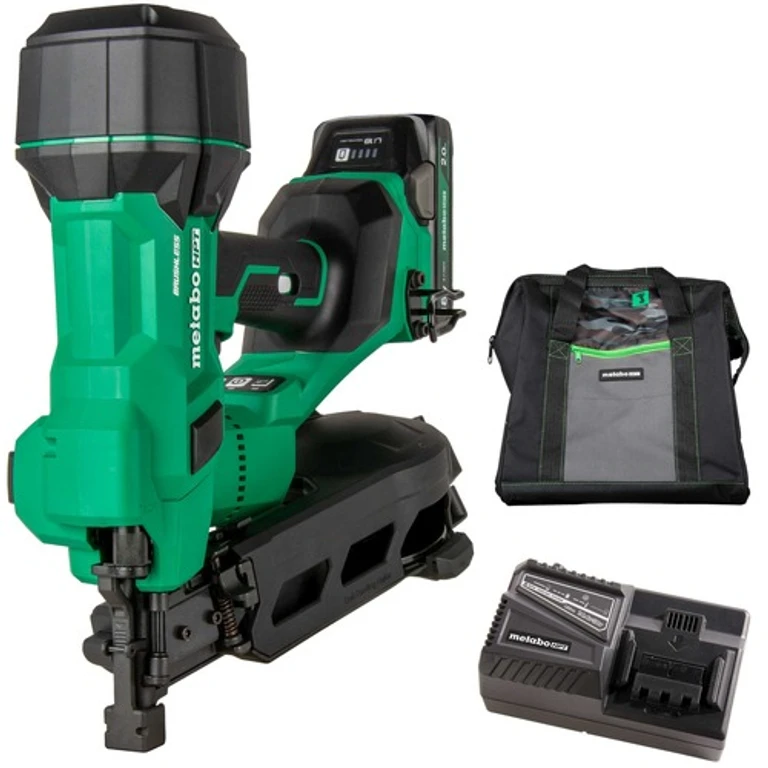 18V MultiVolt Brushless Lithium-Ion 1-3/4 in. Cordless Coil Roofing Nailer Kit (2 Ah)