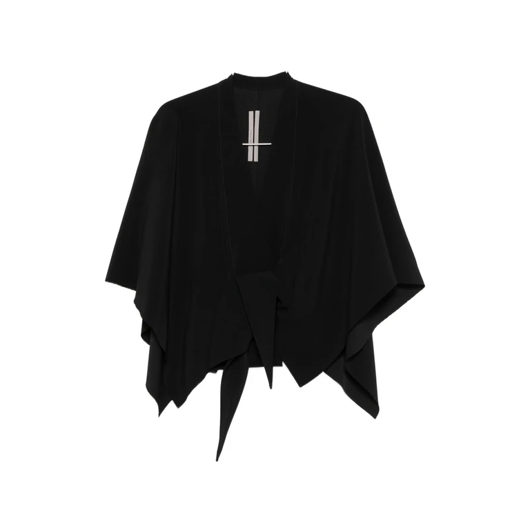Knotted-waist V-neck Blouse