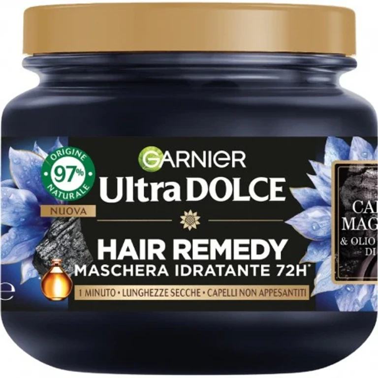 72H Moisturizing Hair Mask With Magnetic Charcoal And Black Nigella Seed Oil 340 ml