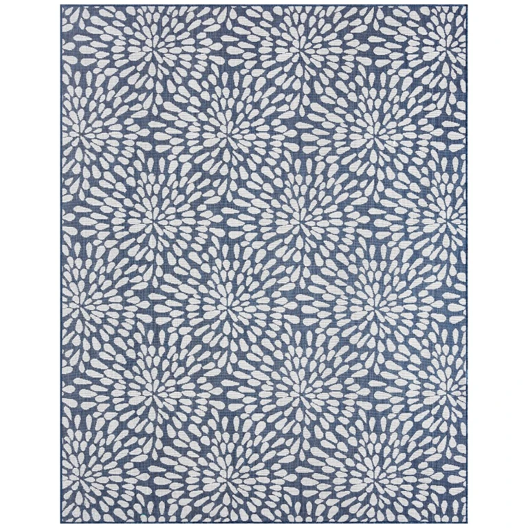 Edith 8 x 10 Navy Blue Indoor-Outdoor Area Rug
