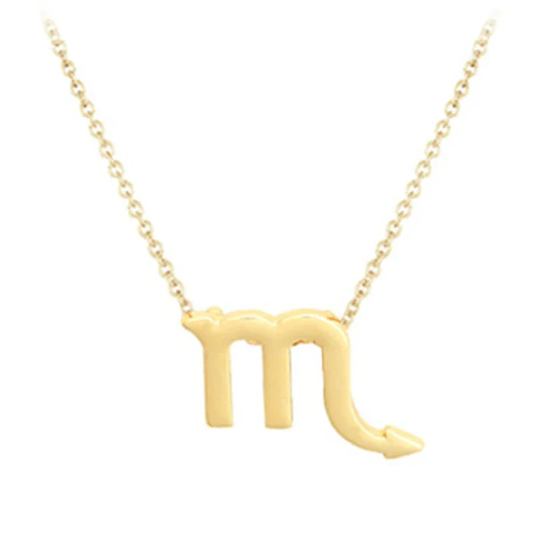 Gold Plated Necklace With Scorpio Pendant Svln0195Xh2Gosc