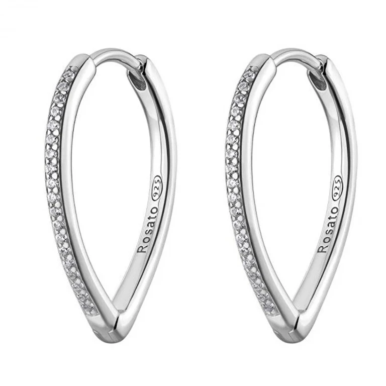 Delicious Silver Earrings With Transparent Zirconia Sofia Rzso27