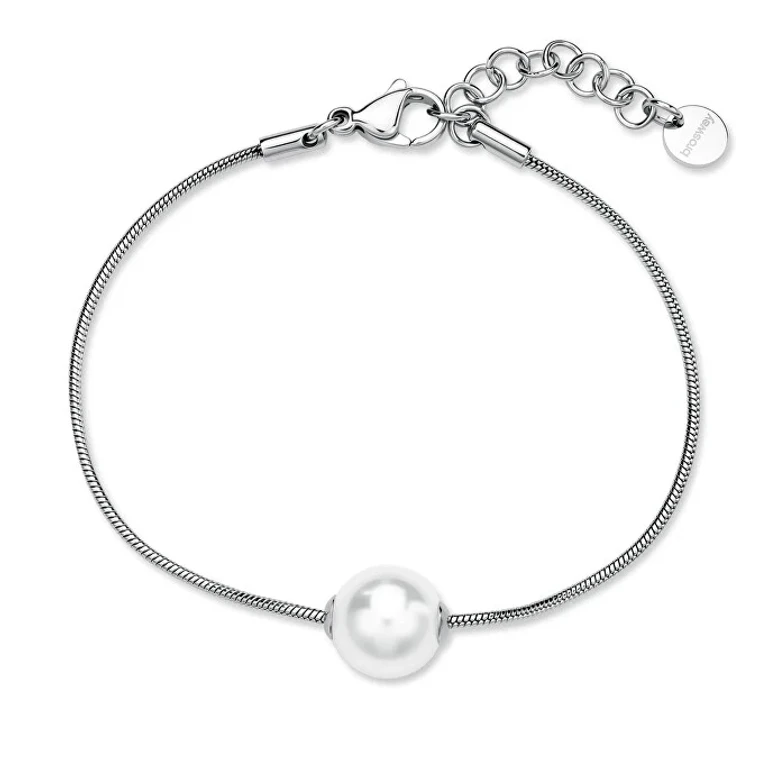 Charming Steel Bracelet With Synthetic Pearl Perfect Bpc52