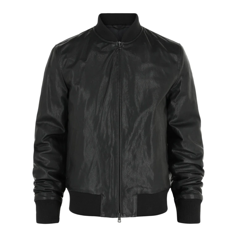 Montedoro Leather Bomber Jacket