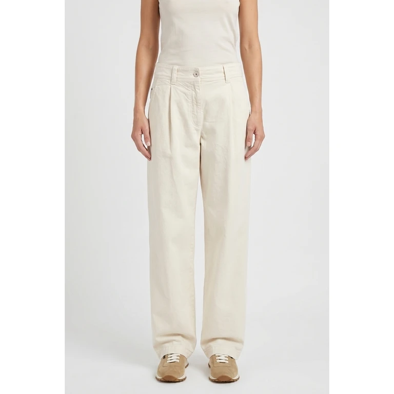 Wooff White Relaxed Cotton Trousers