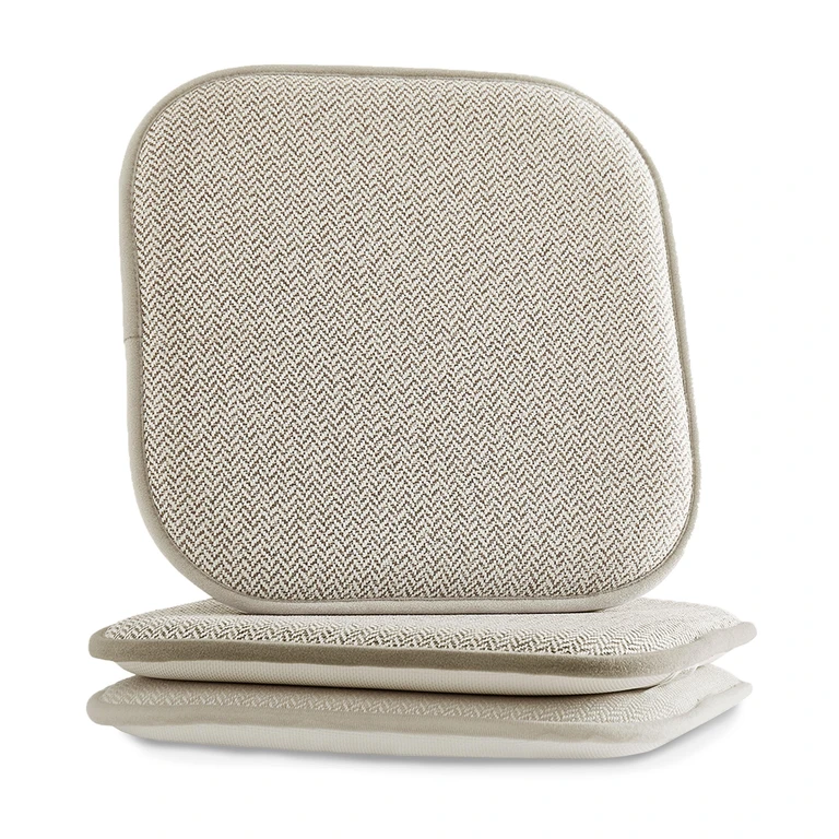 2 Pack Textured Chair Cushion Covers - Skid-Proof Rubber Backing
