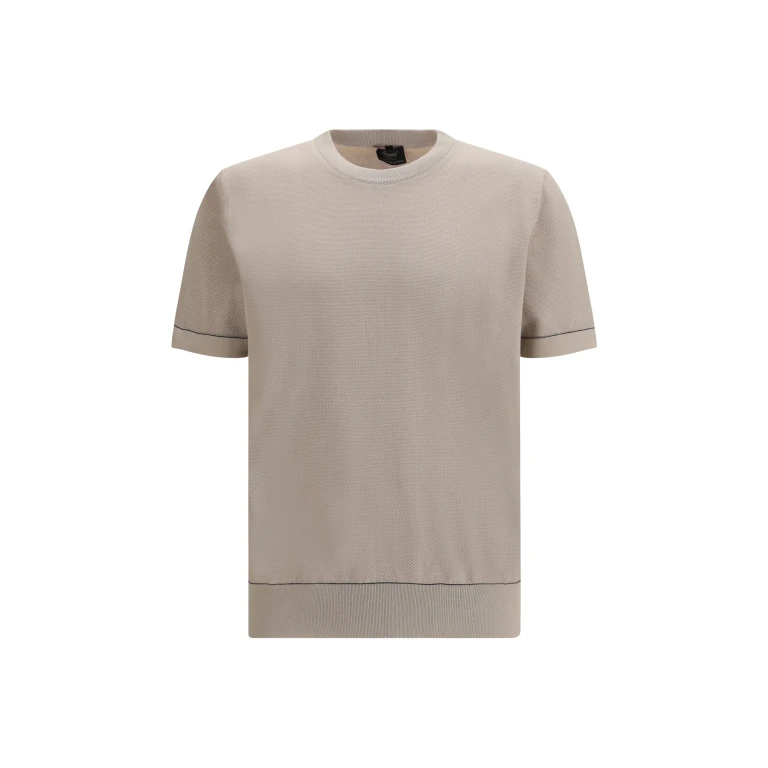 Crew-Neck T-Shirt Sand/Navy