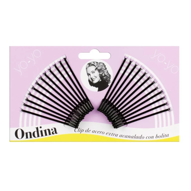Grooved steel clip with black ball 50 mm pack of 1