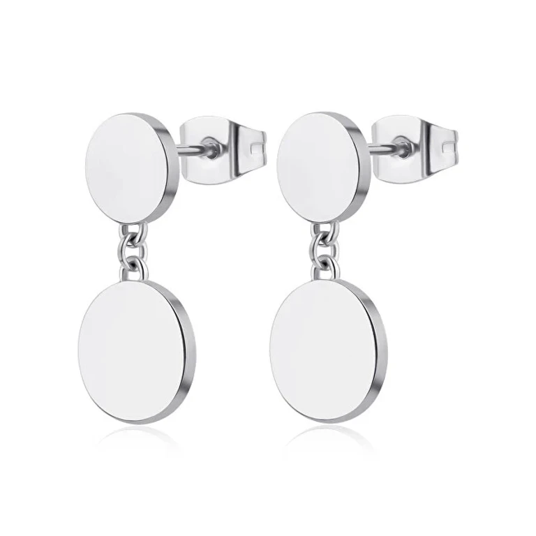 Steel Earrings with Round Pendants Elysium Sum21