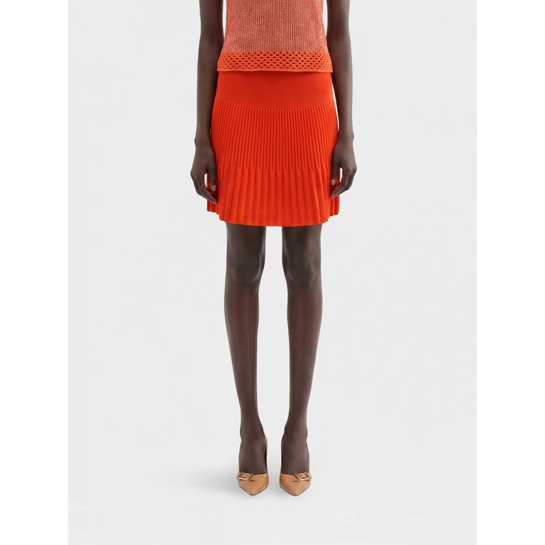 Pleated Cotton Skirt (M26E1ACMN001MN08306)