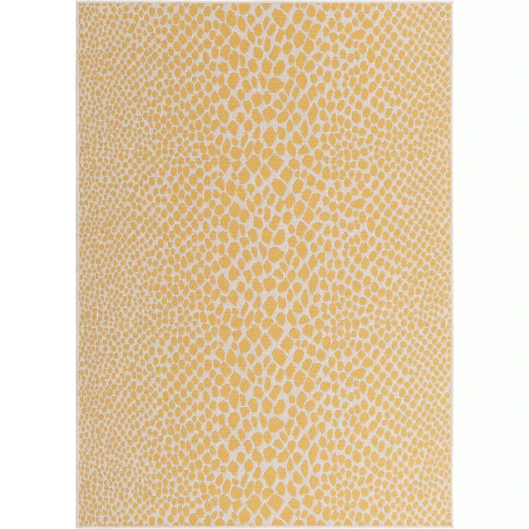Cape Town Outdoor Rug:- Yellow Ivory, 5'3' x 8'