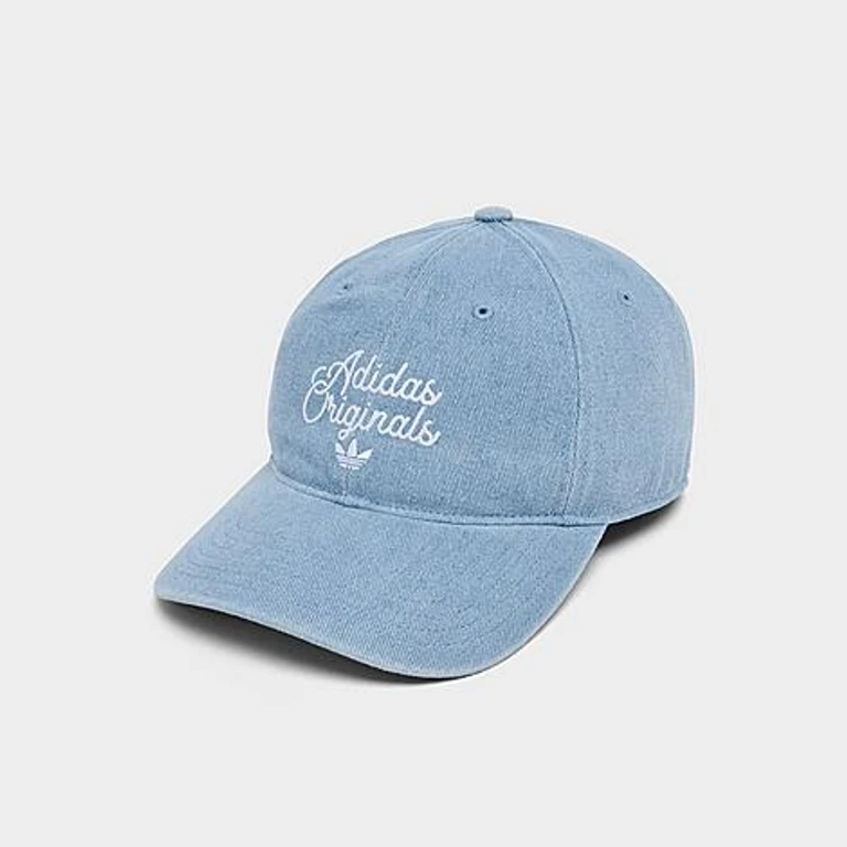 Women's Originals Heritage Denim Relaxed Strapback Hat in Light Denim/White