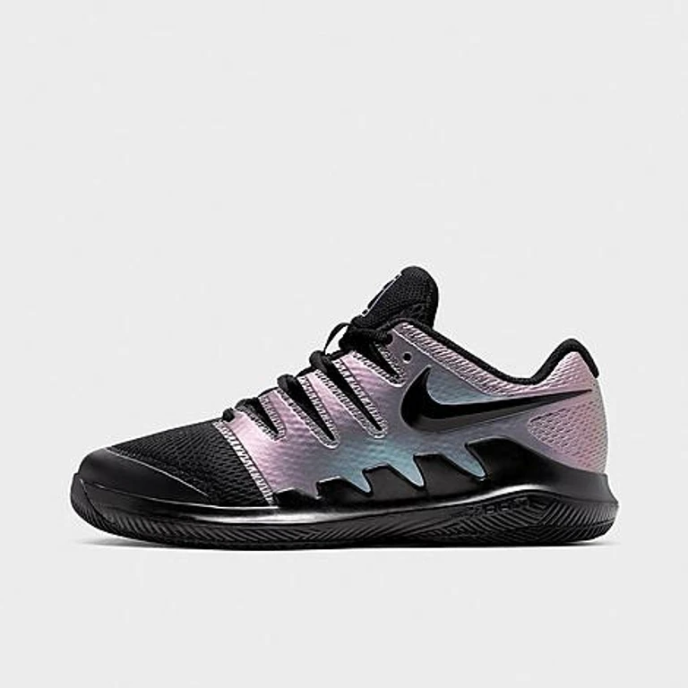 Nike Little Kids and Big Kids Court Jr. Vapor X Tennis Shoes in Multi-Color/Psychic Purple/Black Size: 1.0