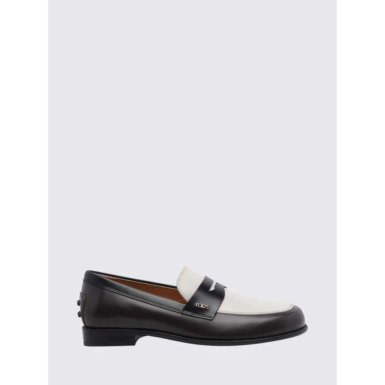 TOD'S Brushed Leather Loafers with Strap and Metal Logo (XXW19M0KK70LYGXXDI)