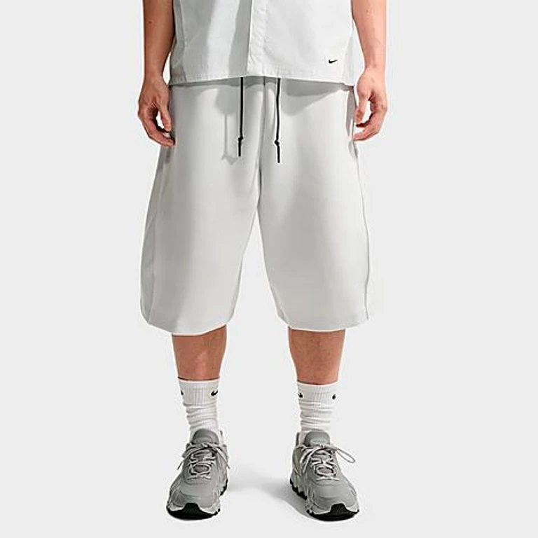 Sportswear Tech Fleece Oversized Fit Shorts in off white/black