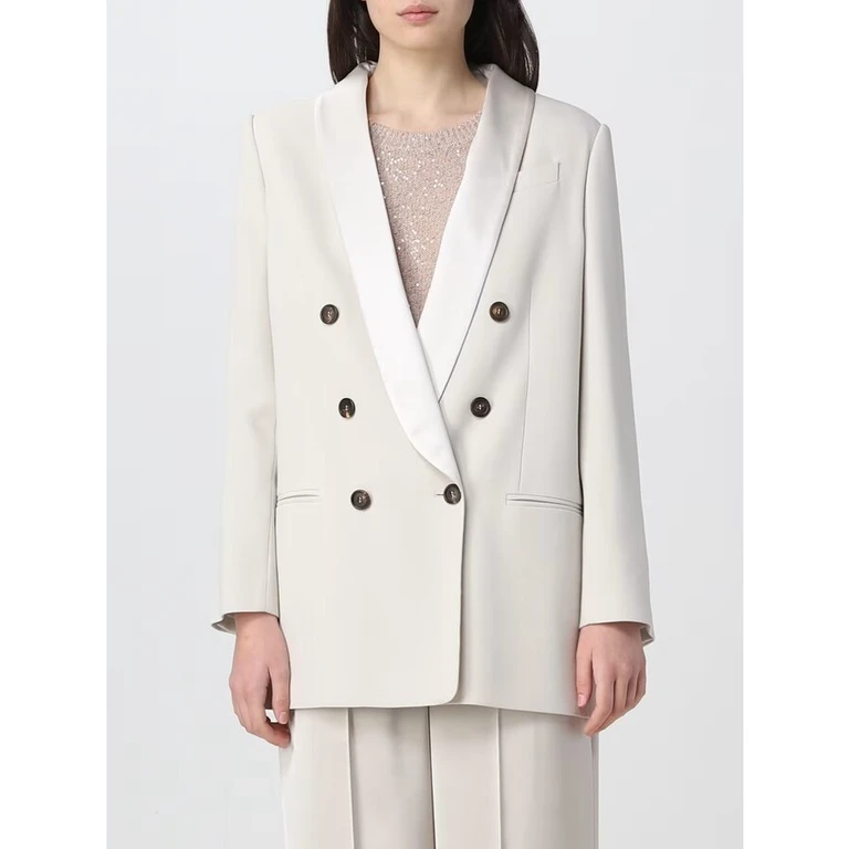 Milk Double-Breasted Blazer