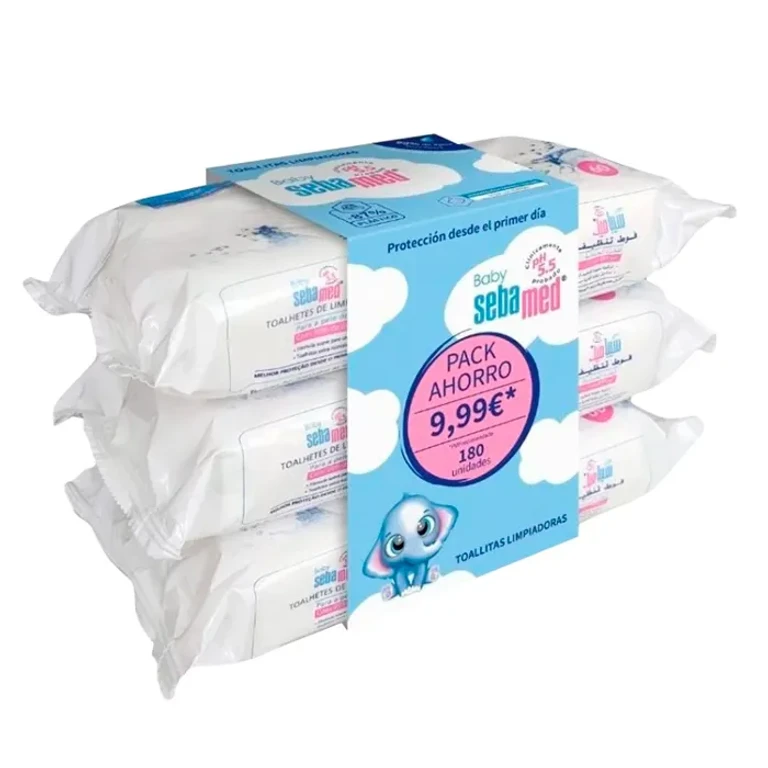 Makeup remover wipes for children Sebamed, lotto 3 x 60